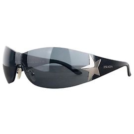Gafas de sol Prada SS04 ‘SPR72G’ Star Wrap Mask Shield Negro