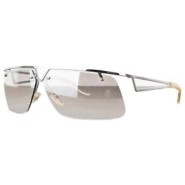 Dior by Galliano 2000s ‘Clubbing’ Rimless Wrap Mask Shield Sunglasses Silvery