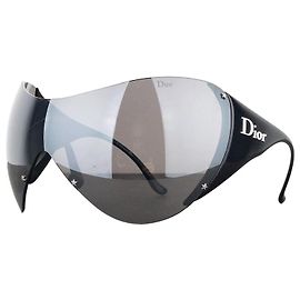Dior by Galliano SS00 ‘Ski 1’ Wrap Mask Shield Sunglasses Black