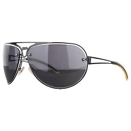Jean Paul Gaultier 1990s SJP 006 Aviator Wrap Mask Shield Sunglasses Black
