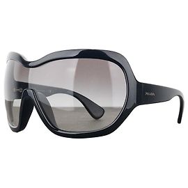 Gafas de sol oversized 'Illusion' Wrap Mask de Prada AW11 Negro