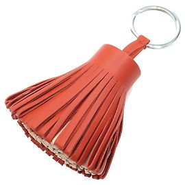 Chaveiro Hermès Carmen Bege Laranja
