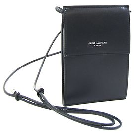 Pochette Mini en Cuir Noir Saint Laurent Noir