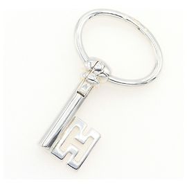 Hermès Curiosite Cush Key Ring Pendant Silvery