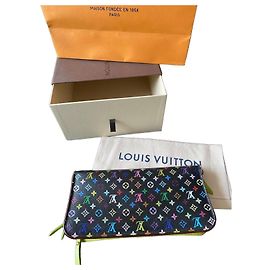 Louis Vuitton Black Multicolore Monogram Zippy Wallet Other