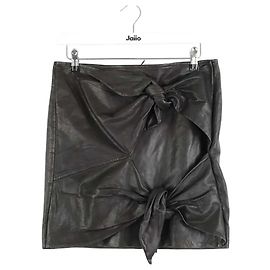 Isabel Marant Etoile Schwarze Leder-Minirock Schwarz