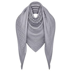 Dior Oblique Monogram Silk Wool Cashmere Stole Grey Grey