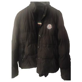 Schwarze Moncler Daunenjacke Schwarz