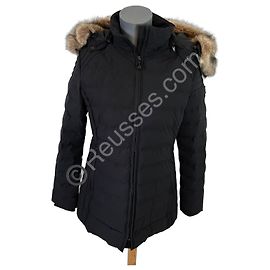 Autre Marque Wellensteyn mid-length black jacket L – Removable fur hood – Double zipper Other