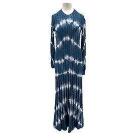 Polo Ralph Lauren Vestido longo tie-dye azul e branco Azul