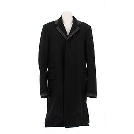 Hermès Casaco de lã e couro Preto