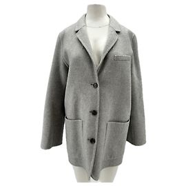 Theory Grau Wolle und Kaschmir Jacke Grau