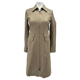 Barbara Bui Vestido midi de denim taupe Beige