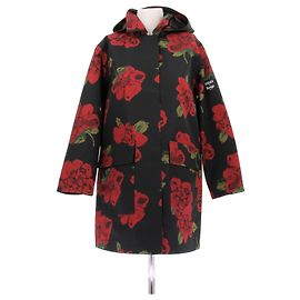 Aigle Coupe vent noir et fleures rouges Rouge