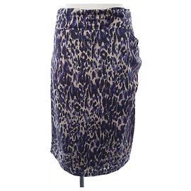 Saia de seda Dries Van Noten Bege Roxo