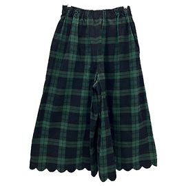 Manoush Saia culotte xadrez verde em algodão Verde