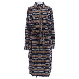 Autre Marque miss ashida kleid Grün Orange Marineblau