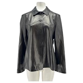 Apostrophe Black leather jacket Black