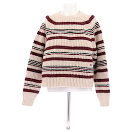 Céline Wollpullover gestreift beige Beige