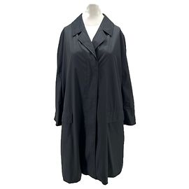 Dries Van Noten Langer schwarzer Trenchcoat Schwarz