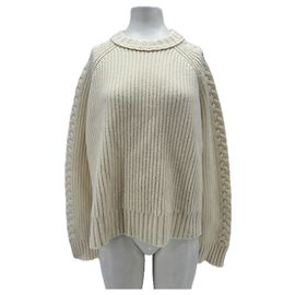 Autre Marque Weißer Pullover aus Kaschmir und Wolle Weiß