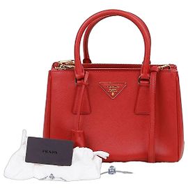 Prada Galleria Small Tote Schultertasche Rot