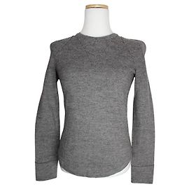Isabel Marant Strickoberteil aus Alpaka-Wolle in Anthrazitgrau Braun