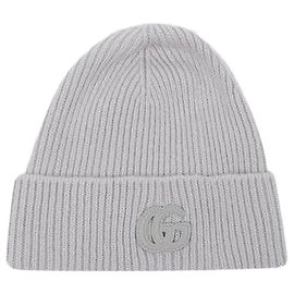 Gucci Cashmere Patch Beanie Brown