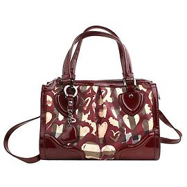 Burberry Borsa Tote e a Spalla Supernova Heart Shirring Edizione Limitata Rosso
