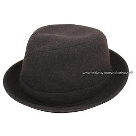 Hermès Navy Wool Fedora Blue