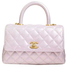 Chanel Bolsa pequena e crossbody Coco Handle Pérola Arco-íris Multicor