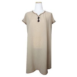 Robe brodée beige profond Isabel Marant Marron