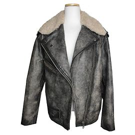 Isabel Marant Étoile Buffalo Leather Biker Jacket Brown