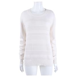 Loro Piana Langarm-Strickpullover Weiß