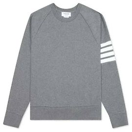 Thom Browne Suéter Raglan Waffle com Listras Bar Marrom