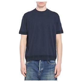 Moncler Camiseta de malha de seda e algodão Multicor