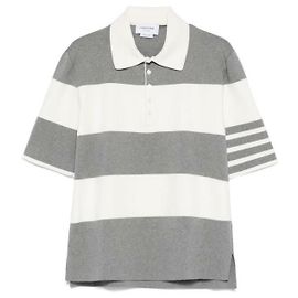 Thom Browne Polo à rayures rugby Multicolore