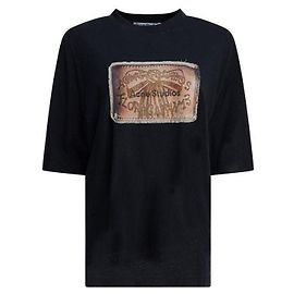 Acne T-shirt con Logo Nero