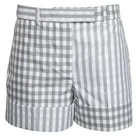 Thom Browne Gingham Check Double Face Poplin Shorts Brown