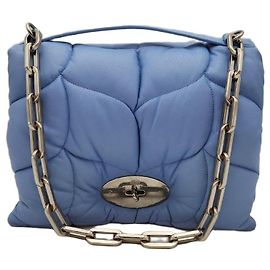 Mulberry Borsa a Spalla Nappa Softy Chain Cielo Blu