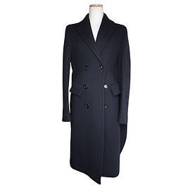 Bottega Veneta Midnight Blue Wool Cashmere Coat Blue