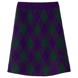Burberry Falda de lana con estampado argyle Multicolor