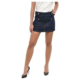 Céline Mini gonna in denim lavato chiaro Multicolore