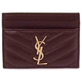 Saint Laurent Cassandra Card Holder Red