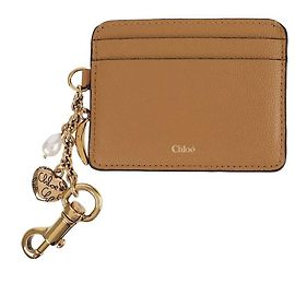 Chloé Grained Leather Cardholder Brown