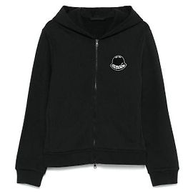 Moncler Hoodie com zíper e patch de logo Multicor
