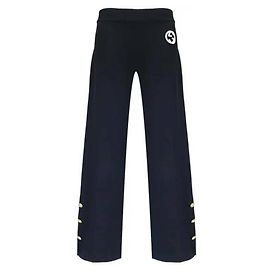 Gucci Calças de lã com patchs entrelaçados XKDQS Multicor