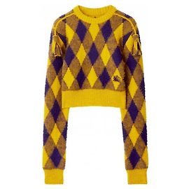 Burberry maglione in lana argyle Multicolore