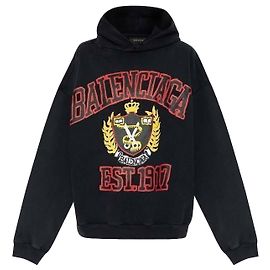 Balenciaga Moletom com capuz de ajuste médio Multicor