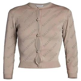 Balenciaga Mini Allover Logo Cardigan Mehrfarben